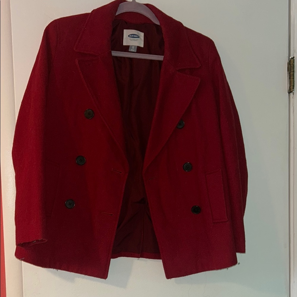 Old Navy Women's Red Peacoat